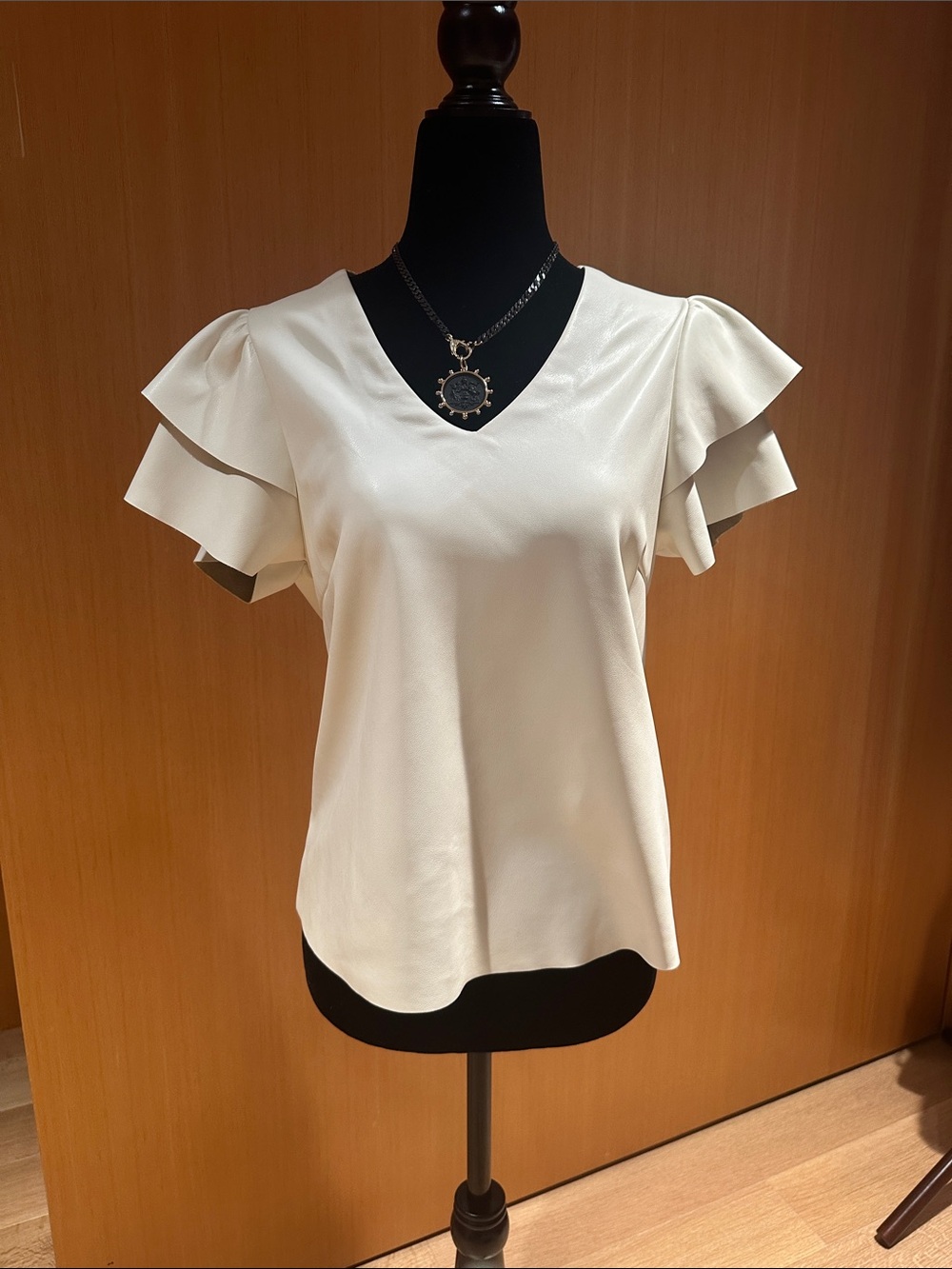 Dolce cabo faux leather top.